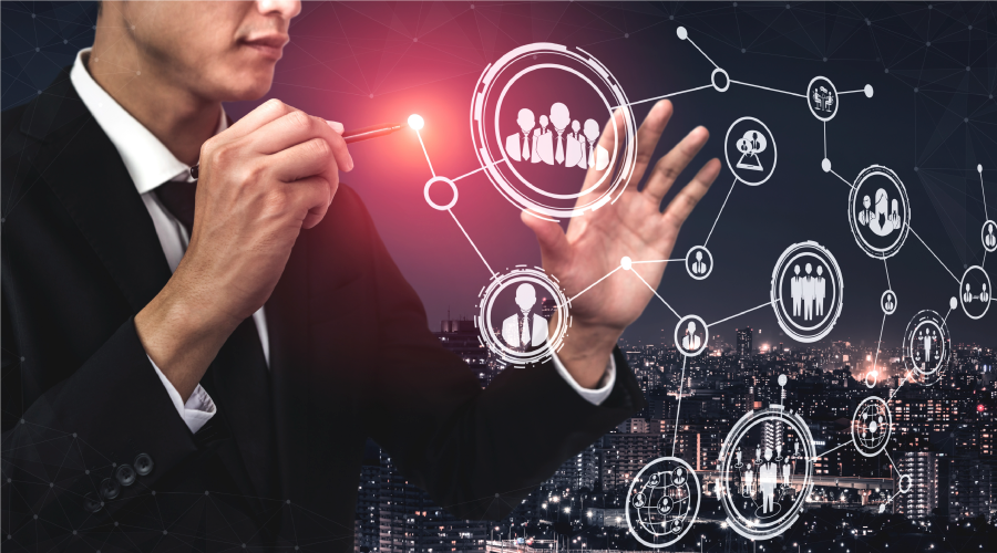 Imagen ilustrativa, persona utilizando tecnologias de la información
