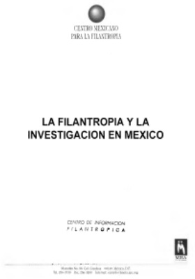 La filantropía y la investigación en México