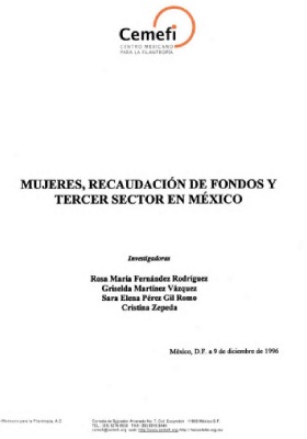 Mujeres, recaudación de fondos y Tercer sector en México 