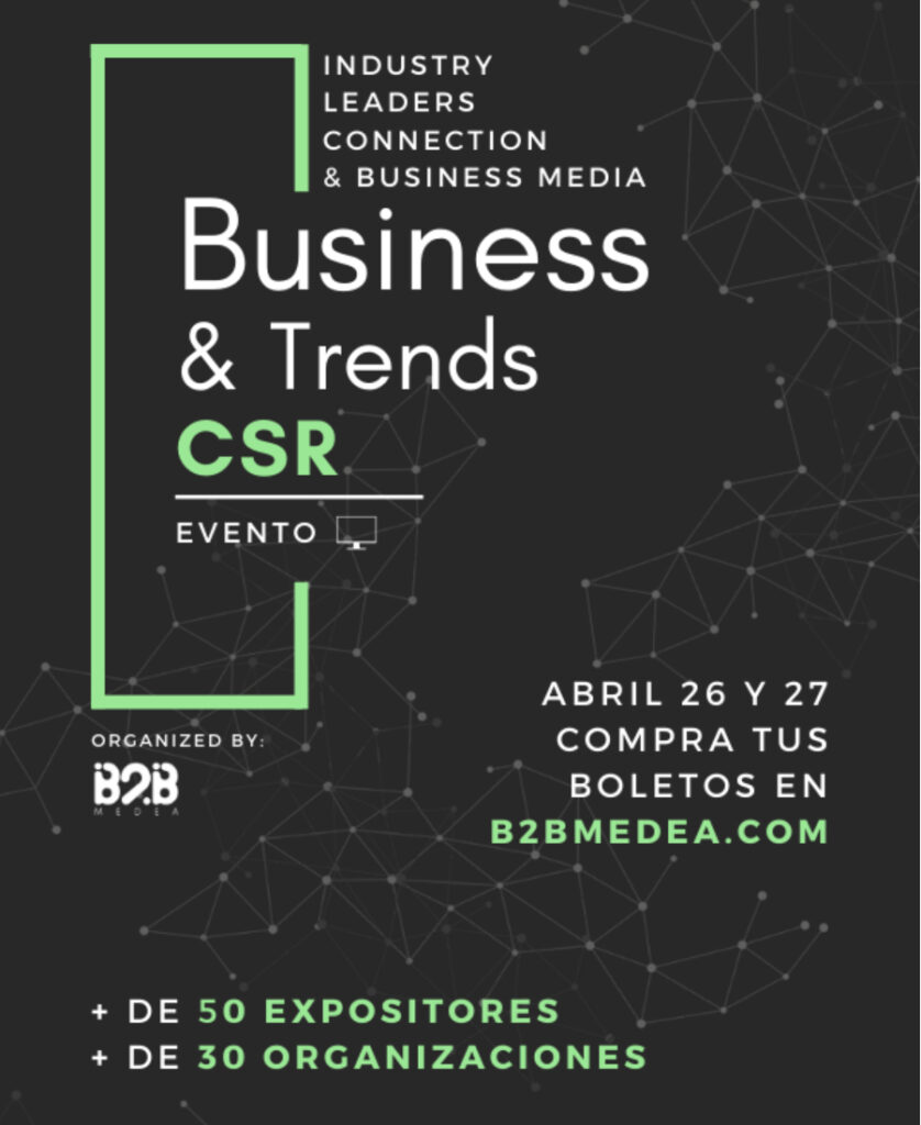 Industry, leaders, connection y business media. Business y trends CSR 2023. Evento híbrido sobre responsabilidad social empresarial.