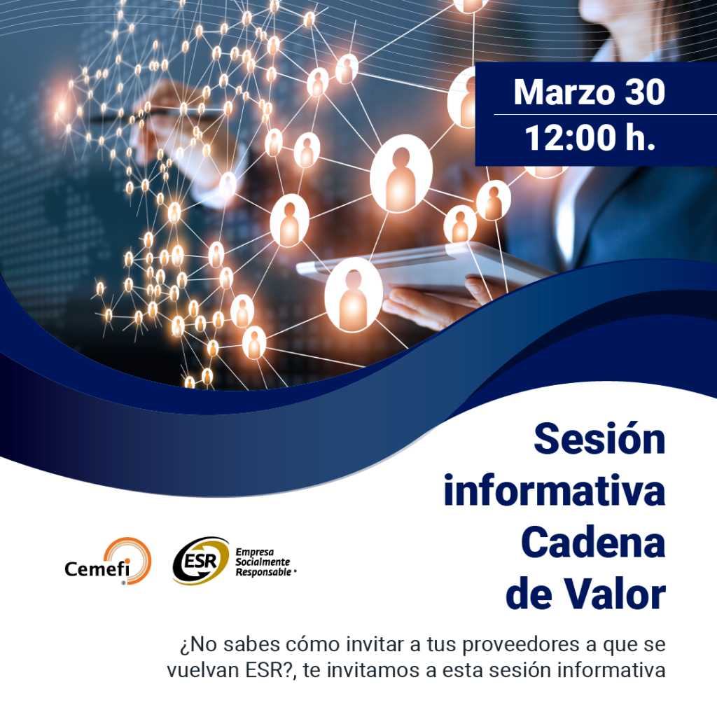 Sesión informativa virtual sobre el Programa Cadena de Valor. 30 de marzo a las 12 horas.