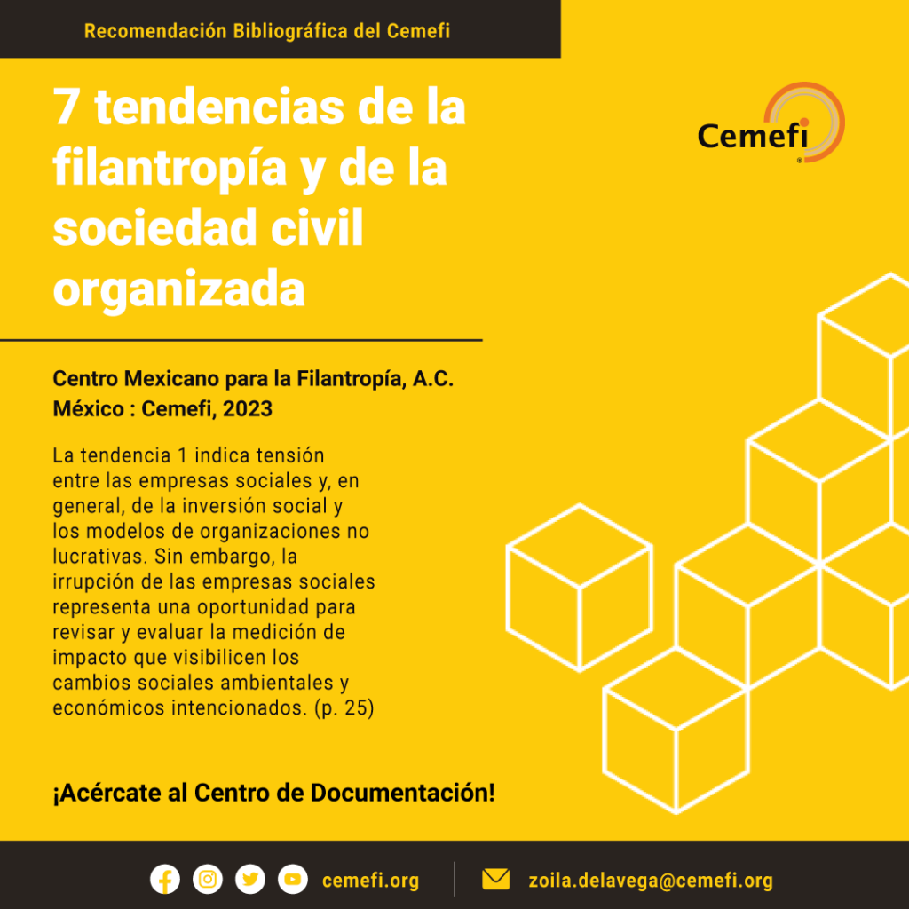 Recomendación de lectura: Siete Tendencias de la Filantropía y de la Sociedad Civil Organizada en México