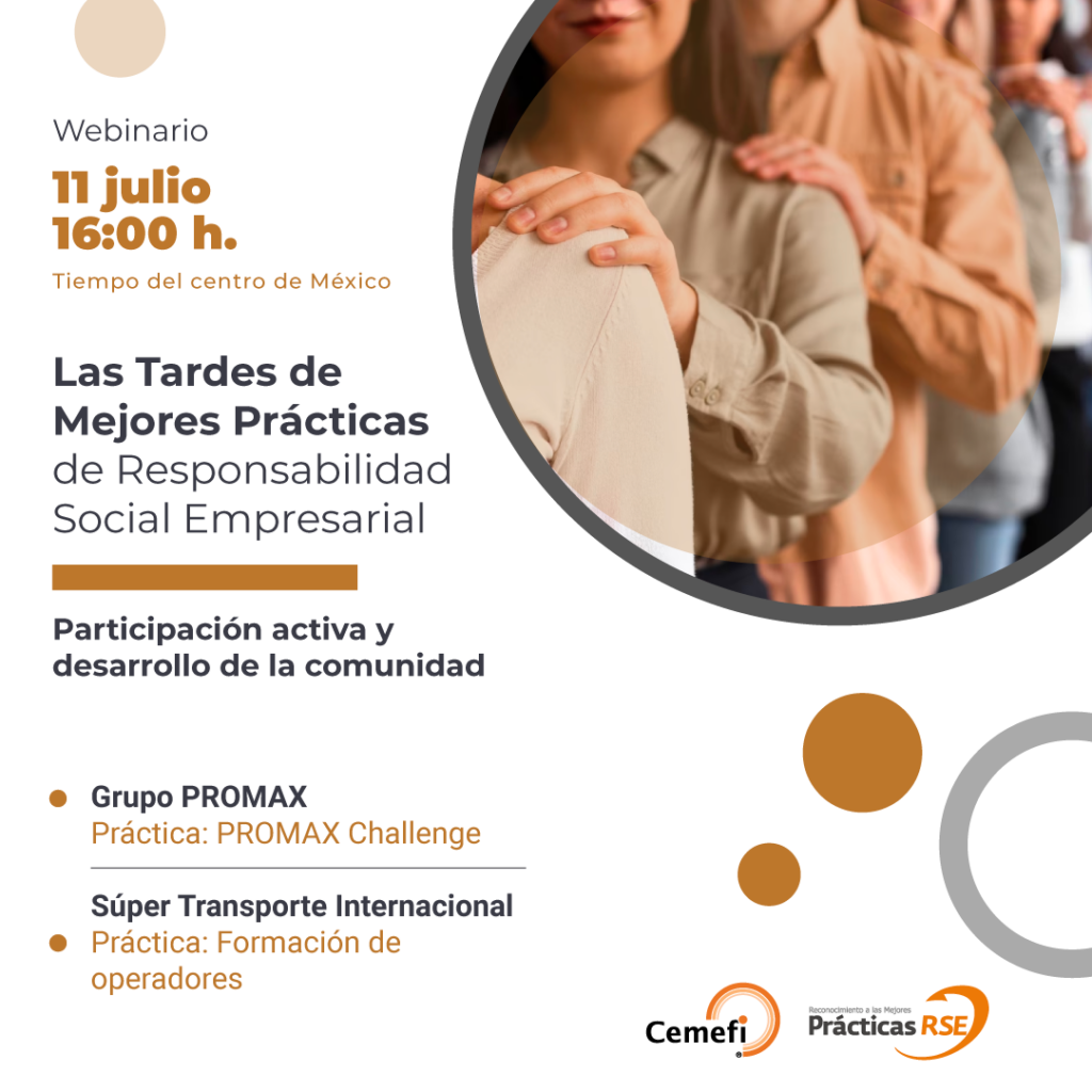 11 de julio Tardes de Mejores Prácticas de RSE