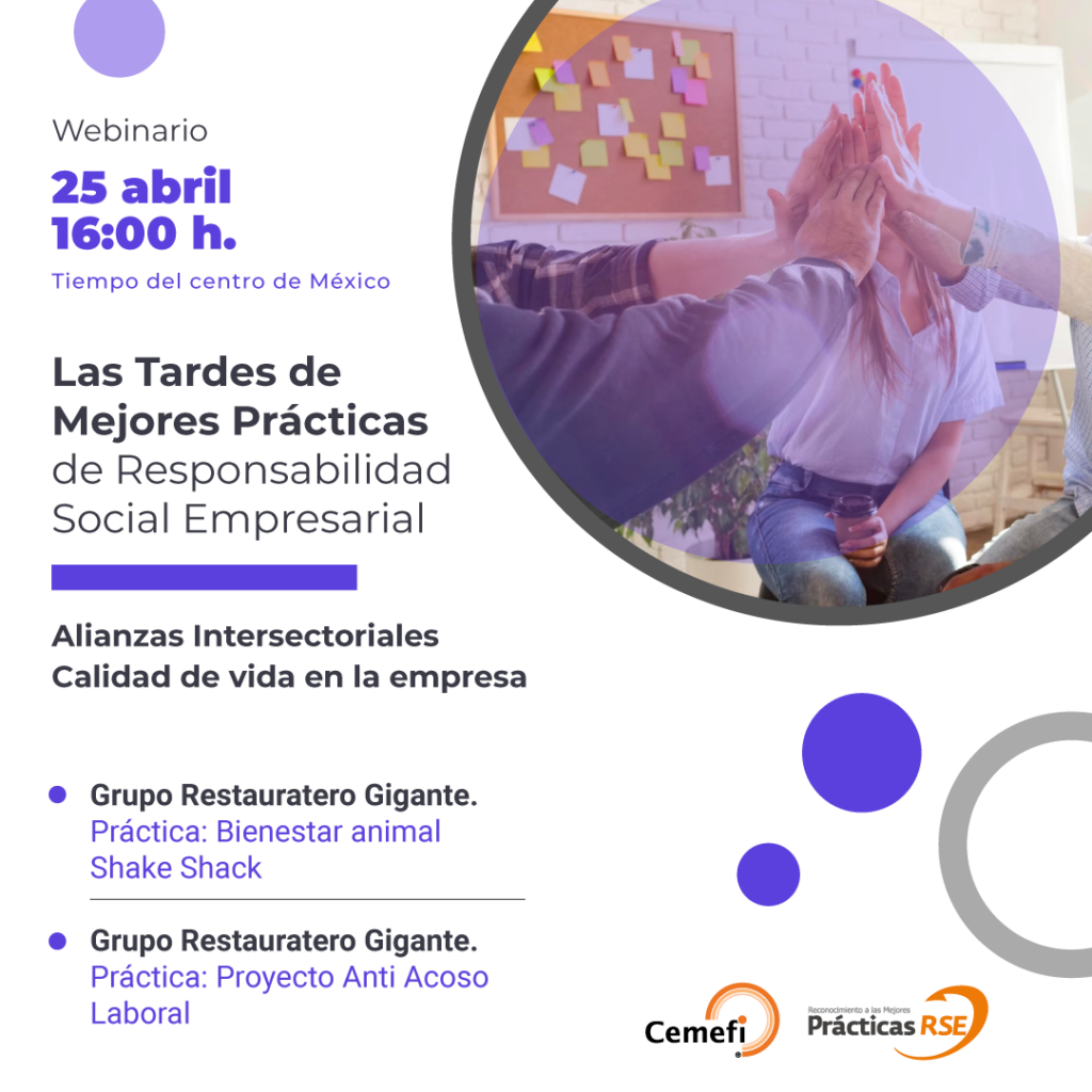 25 de abril Tardes de Mejores Prácticas de RSE