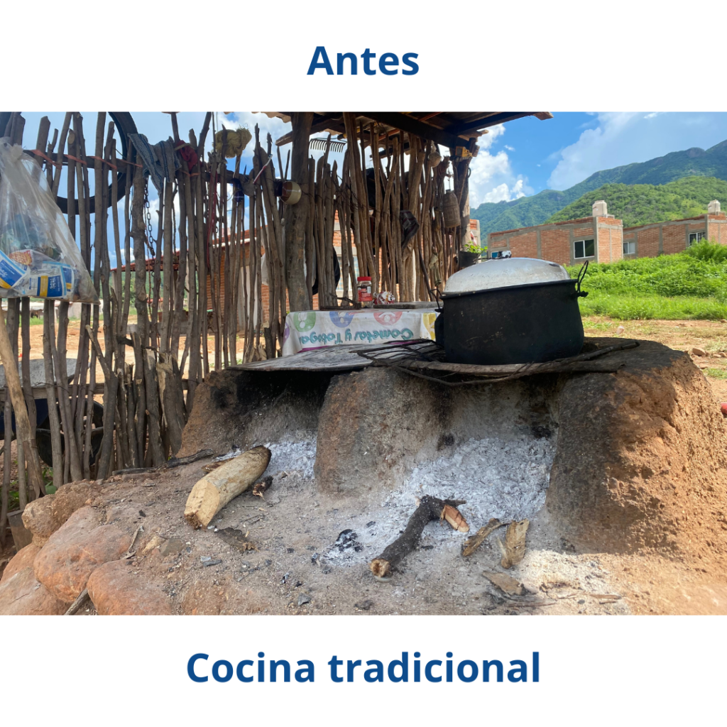 Imagen. Cocina tadicional de leña en en la comunidad de Guarijíos, en Álamos, Sonora.