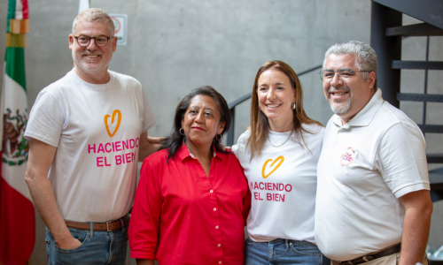 En imagen:  CEO global del Día de las Buenas Acciones, Kaynan Rabino, la lider del Centro de Información de Cemefi, Zoila de la Vega y la presidenta del Consejo Directivo de Cemefi, Pilar Parás.