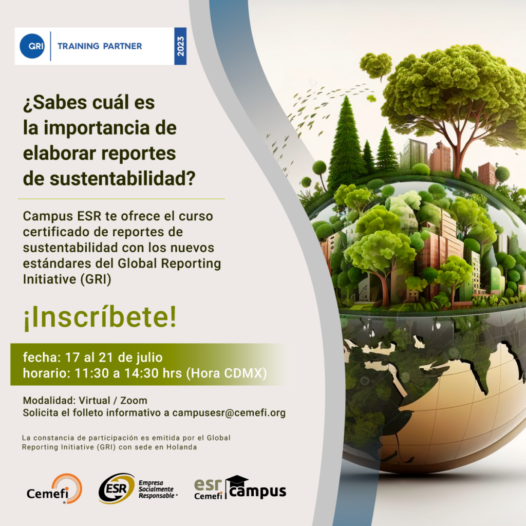 ¿Sabes cuál es la importancia y qué beneficios tiene elaborar reportes de sustentabilidad en las empresas? Inscríbete al curso certificado de reportes de sustentabilidad con estándares de Global Reporting Initiative. 17 de julio