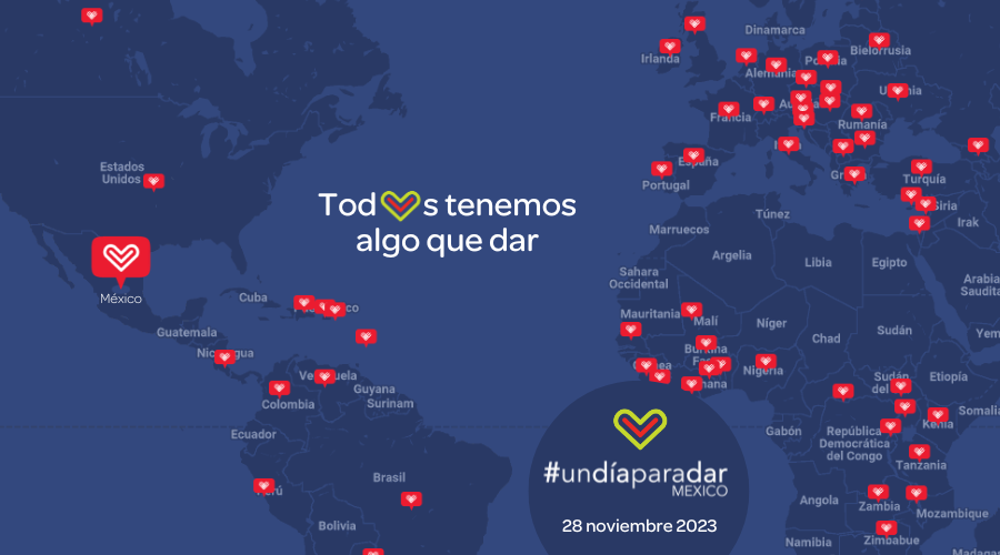 Todos tenemos algo que dar. #UnDíaParaDar 28 noviembre 2023.
Súmate al movimiento global de generosidad #UnDíaParaDar, realizando una acción generosa esta martes 28 de noviembre. 
