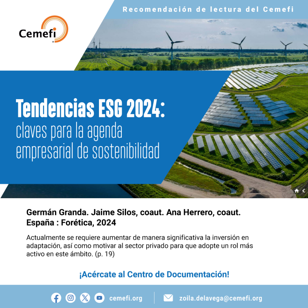 Tendencias ESG 2024: claves para la agenda empresarial de sostenibilidad” una investigación de Forética