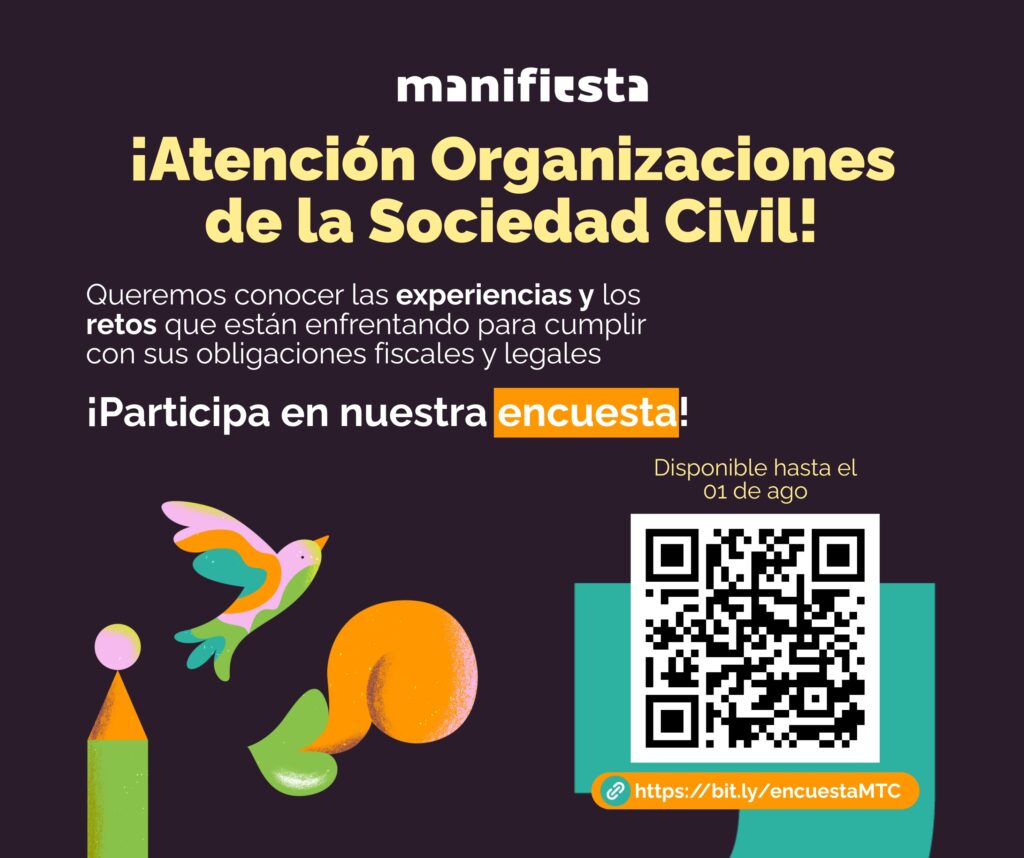En imagen gráficos alusivos a un ave una burbuja de diálogo y el texto Atención OSC queremos conocer sus experiencias para cumplir con sus obligaciones fiscales. 