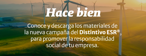 Descarga los materiales de la campaña #HaceBienESR, creados para que las empresas con el Distintivo ESR® comuniquen a sus públicos sus acciones de responsabilidad social.