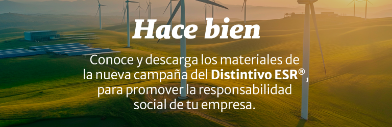 Descarga los materiales de la campaña #HaceBienESR, creados para que las empresas con el Distintivo ESR® comuniquen a sus públicos sus acciones de responsabilidad social.
