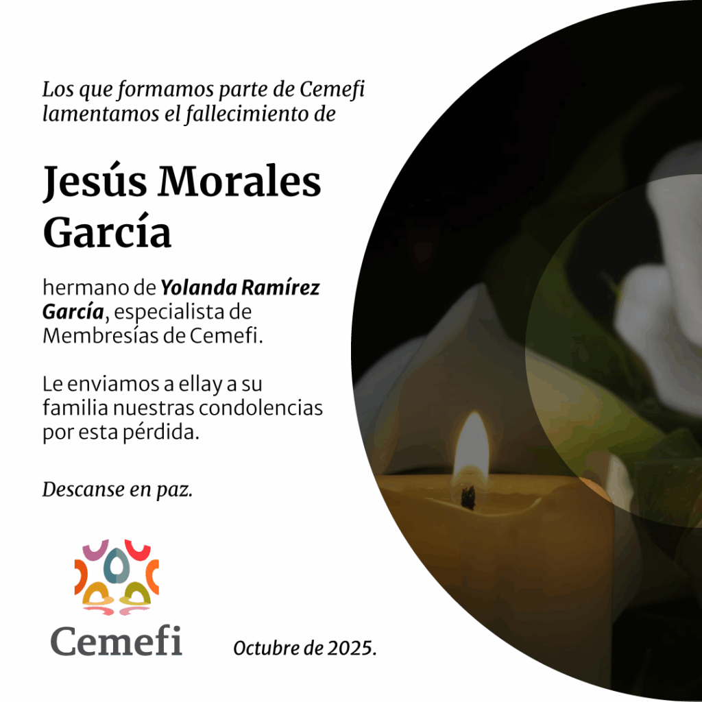 En imagen una esquela con la imagen de una veladora encendida y el texto: Lamentamos el fallecimiento de Jesús Morales García 
