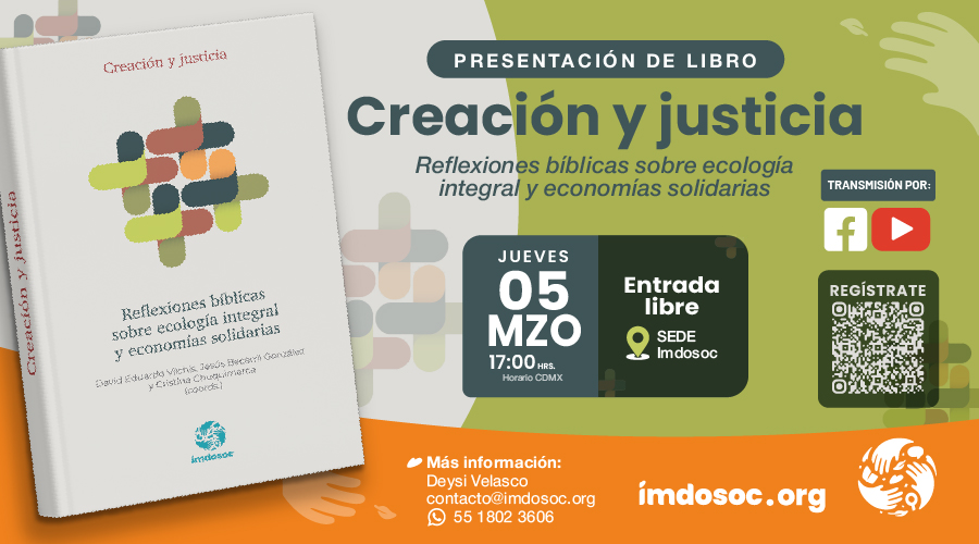 En imagen portada del libro "Creación y justicia", todos elos datos en el cuerpo de esta nota