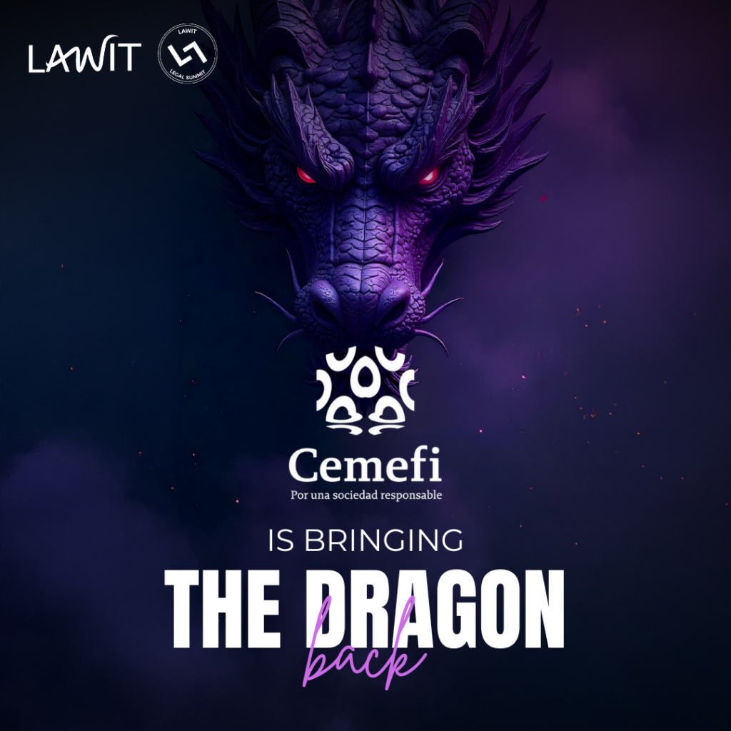 En imagen un dragón morado y el texto Chasing dragon