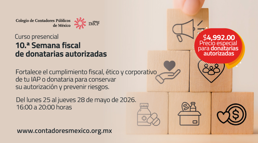 En imagen varios cubos de madera y gráficos alusivos a temas fiscales 
