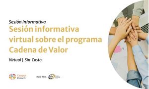 Cartel promocional de la "Sesión informativa sobre el programa de Cadena de Valor"