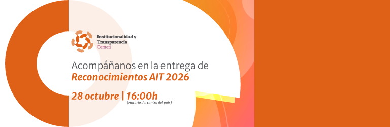 Sigue la transmisión de entrega de la Acreditación en Institucionalidad y Transparencia (AIT) este 28 de octubre