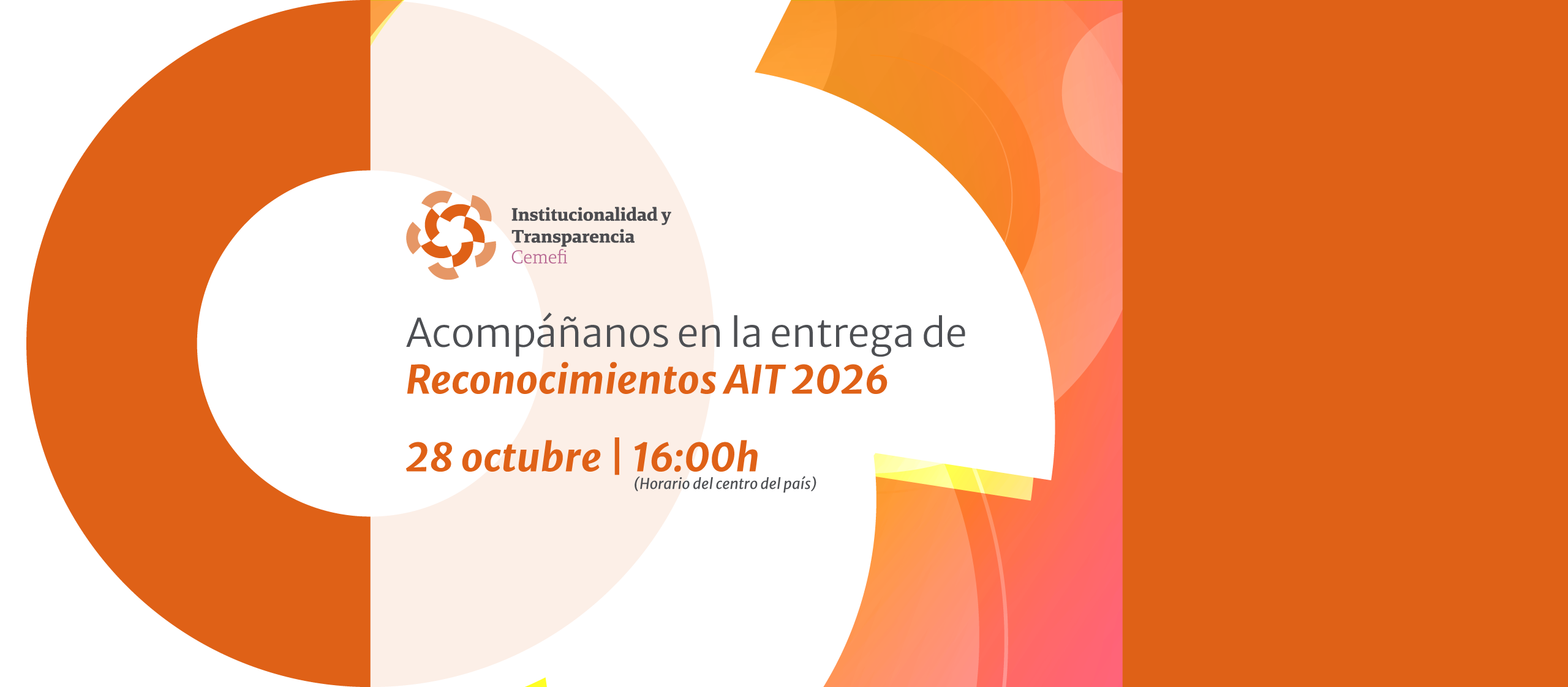 Sigue la transmisión de entrega de la Acreditación en Institucionalidad y Transparencia (AIT) este 28 de octubre